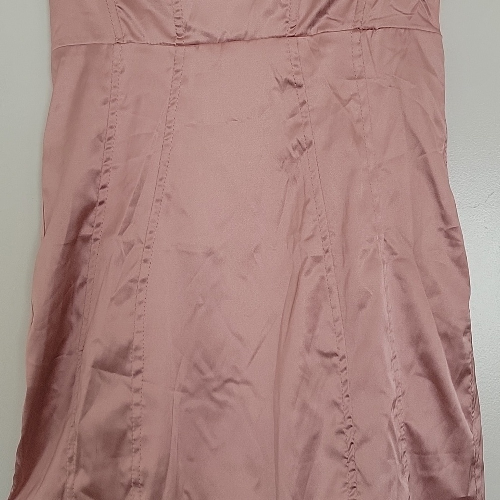 Nwt Rosedress Mauve Strapless Mini Dress Satin Effect Size Medium — image 6 of 8